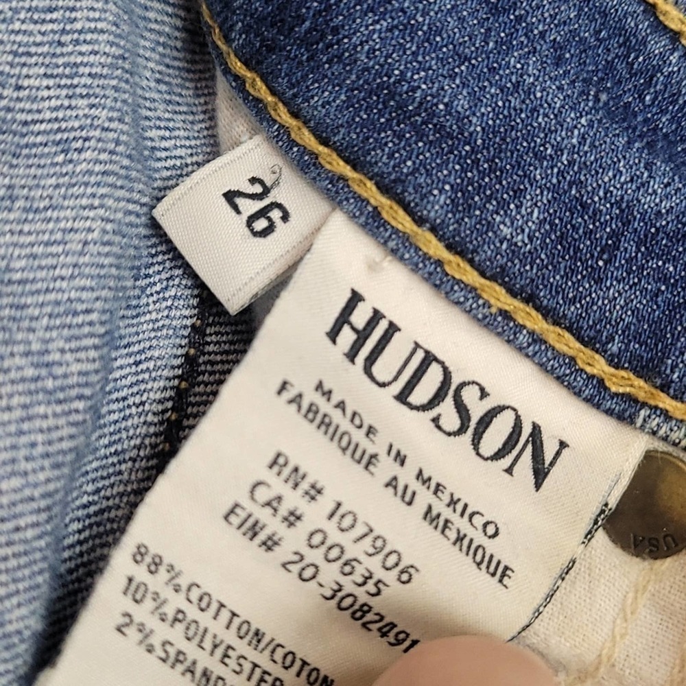 Hudson Blue Denim Jeans Distressed Sz 26 - Picture 7 of 7